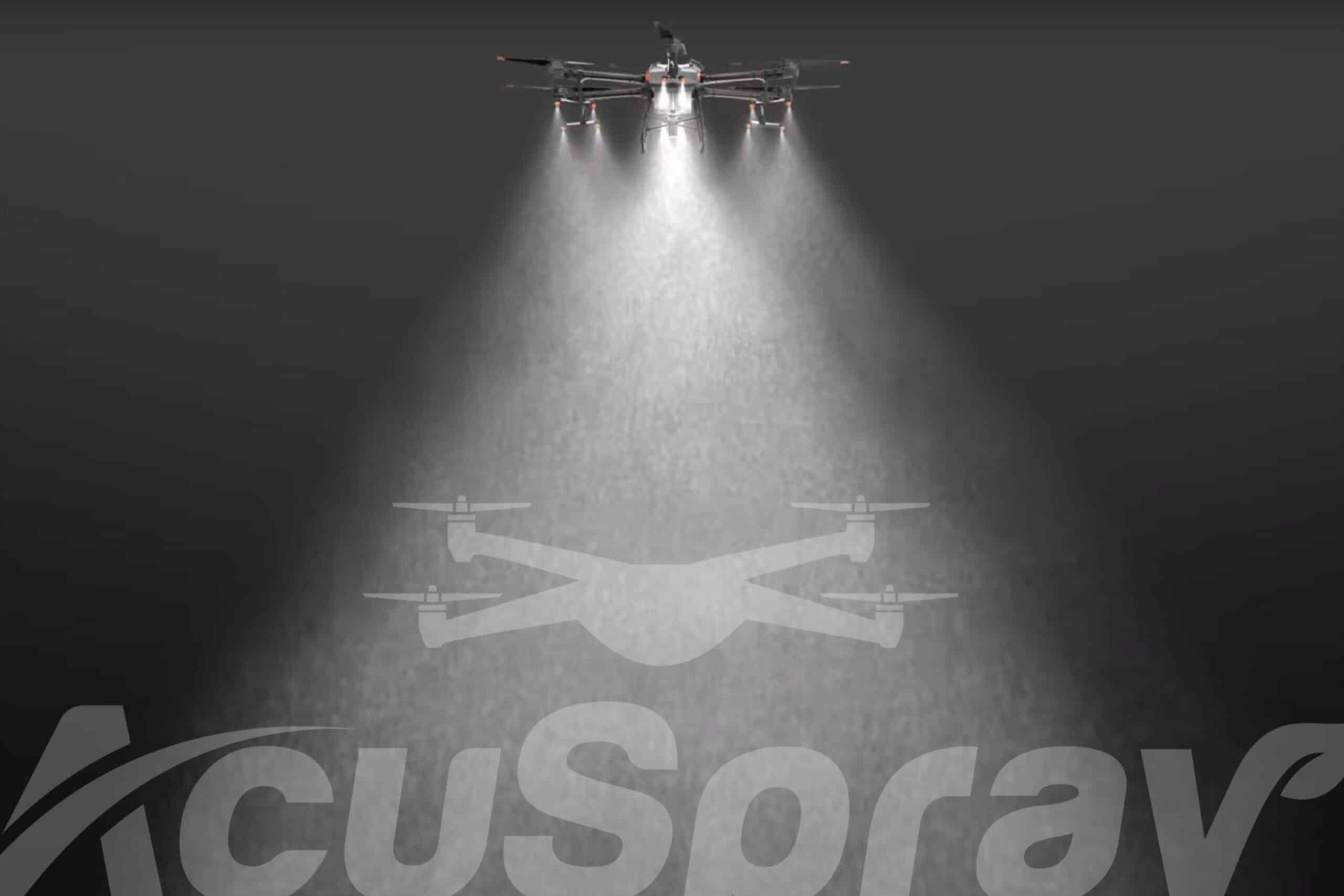 night-time drone spray application