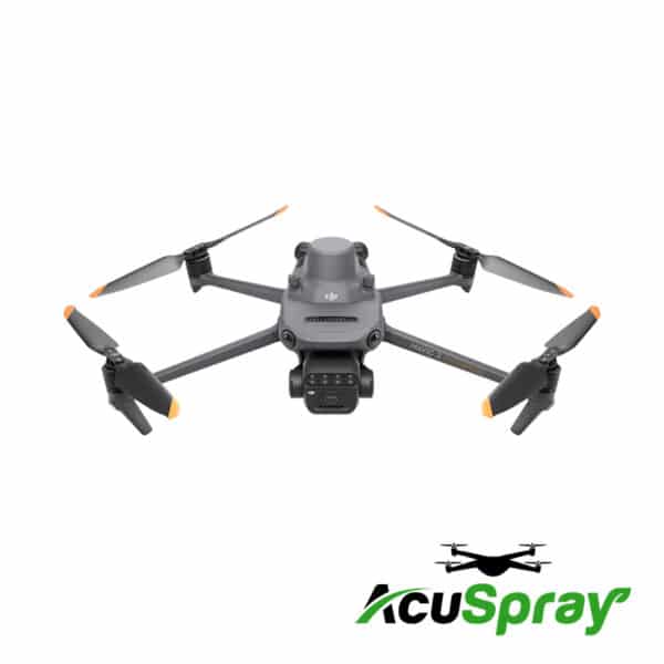 DJI Mavic 3M drone with AcuSpray logo on a plain background.